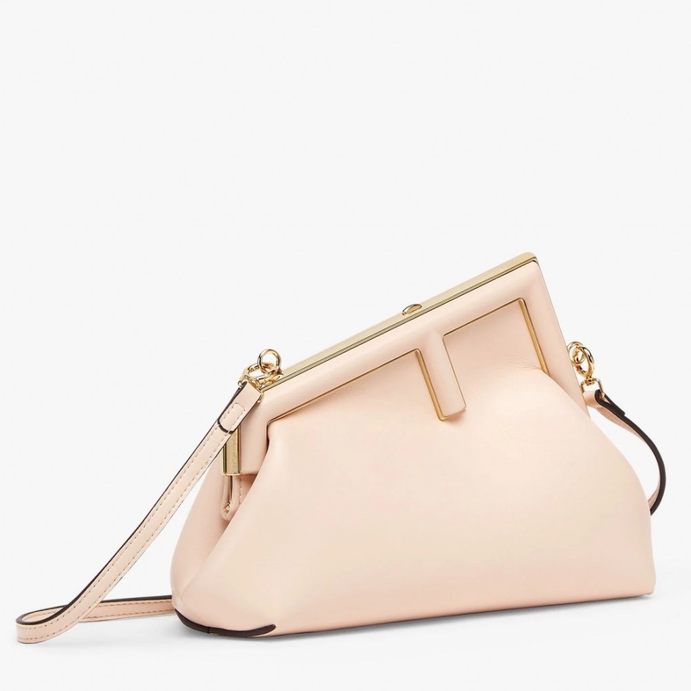 Fendi First Small Bag In Pale Pink Nappa Leather FBS24151