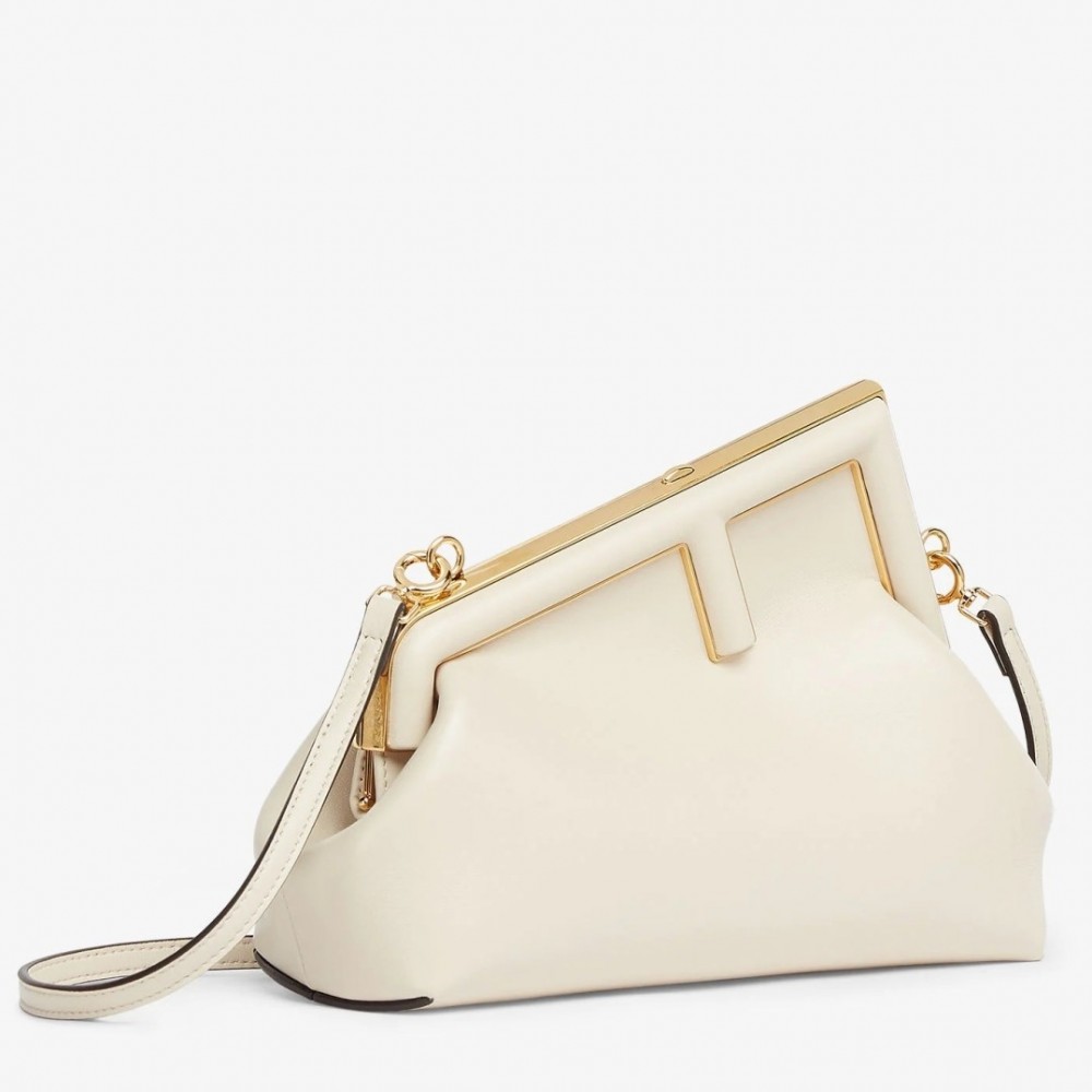 Fendi First Small Bag In White Nappa Leather FBS24153