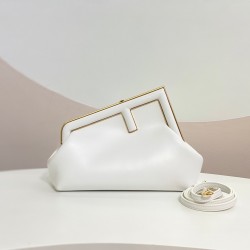 Fendi First Small Bag In White Nappa Leather FBS24153