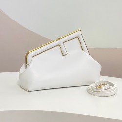 Fendi First Small Bag In White Nappa Leather FBS24153