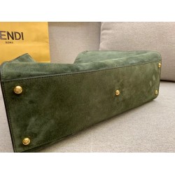 Fendi Green Peekaboo X Lite Large Suede Bag FBS24158