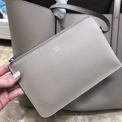 Fendi Grey Leather Logo Shopper Bag FBS24159