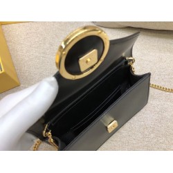 Fendi Kan I F Belt Bag In Black Calfskin FBS24161