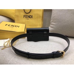 Fendi Kan I F Belt Bag In Black Calfskin FBS24161