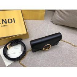 Fendi Kan I F Belt Bag In Black Calfskin FBS24161