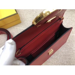 Fendi Kan I F Belt Bag In Red Calfskin FBS24162