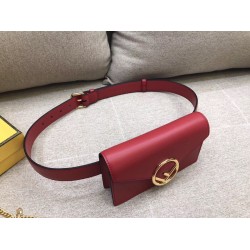 Fendi Kan I F Belt Bag In Red Calfskin FBS24162