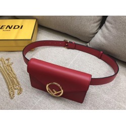 Fendi Kan I F Belt Bag In Red Calfskin FBS24162