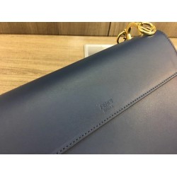 Fendi Kan I F Shoulder Bag In Blue Calfskin FBS24164