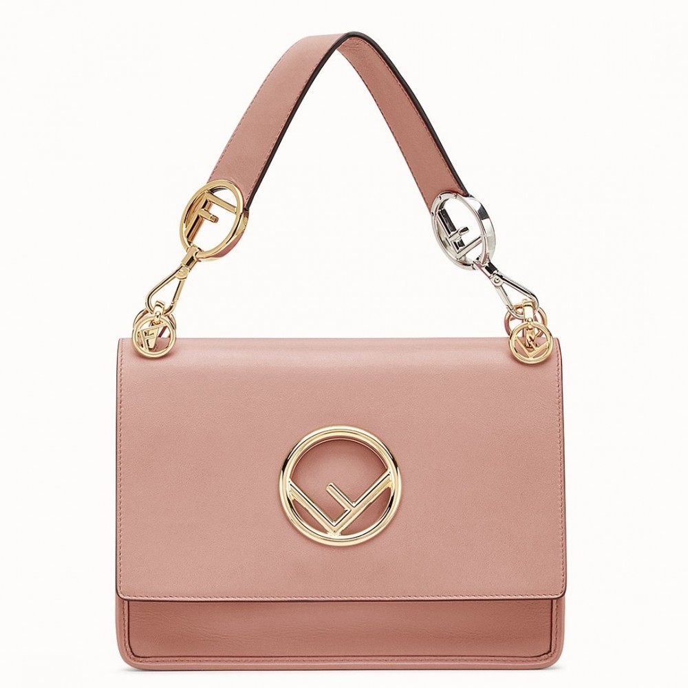 Fendi Kan I F Shoulder Bag In Pink Calfskin FBS24165