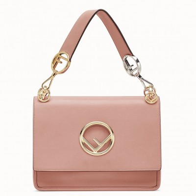 Fendi Kan I F Shoulder Bag In Pink Calfskin FBS24165