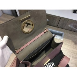 Fendi Kan I F Shoulder Bag In Pink Calfskin FBS24165