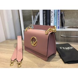 Fendi Kan I F Shoulder Bag In Pink Calfskin FBS24165