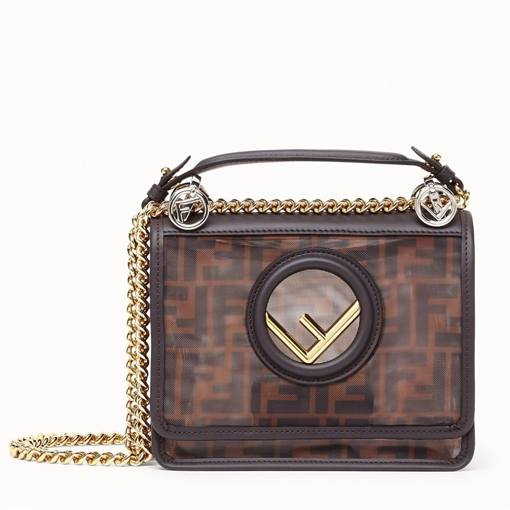 Fendi Kan I F Shoulder Bag In Tech Mesh FBS24167