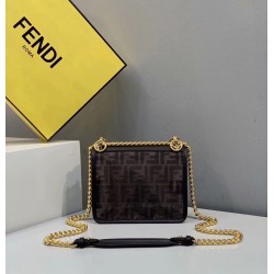 Fendi Kan I F Shoulder Bag In Tech Mesh FBS24167