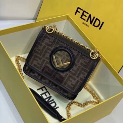 Fendi Kan I F Shoulder Bag In Tech Mesh FBS24167