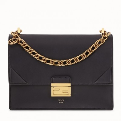 Fendi Kan U Bag In Black Calfskin FBS24170