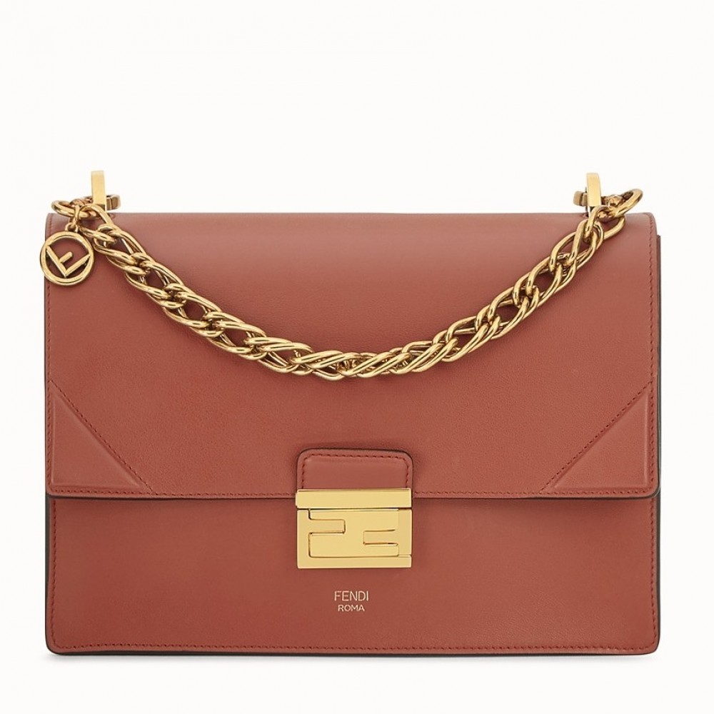 Fendi Kan U Bag In Brick Red Calfskin FBS24173