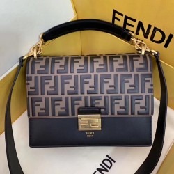 Fendi Kan U FF Flap Bag In Brick Red Calfskin FBS24179