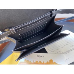 Fendi Karligraphy Bag In Black Calfskin Leather FBS24181