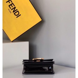 Fendi Karligraphy Bag In Black Patent Leather FBS24182