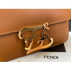 Fendi Karligraphy Bag In Brown Calfskin Leather FBS24183