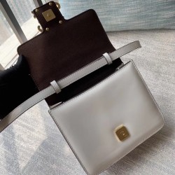 Fendi Karligraphy Bag In White Patent Leather FBS24186