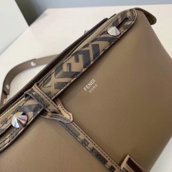 Fendi Khaki By The Way Medium Bag With FF Handles FBS24189