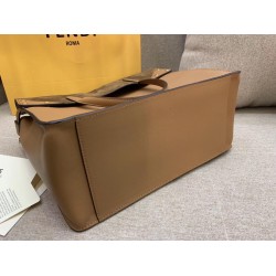 Fendi Large Flip Tote Bag In Brown Calfskin FBS24196