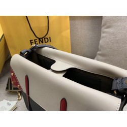 Fendi Large Flip Tote Bag In Grey Calfskin FBS24197