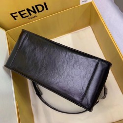 Fendi Large Kan U Bag In Black Glossy Lambskin FBS24198