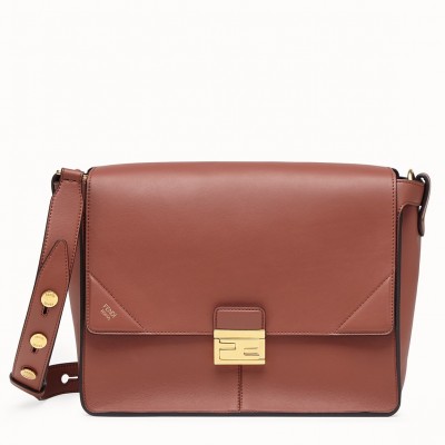 Fendi Large Kan U Bag In Brick Red Calfskin FBS24199