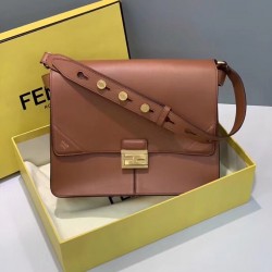 Fendi Large Kan U Bag In Brick Red Calfskin FBS24199