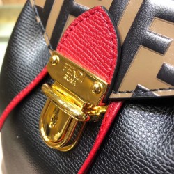 Fendi Logo Embossed Leather Multicolor Backpack FBS24207