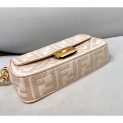 Fendi Medium Baguette Bag In Pink FF Canvas FBS24217