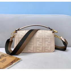 Fendi Medium Baguette Bag In Pink FF Canvas FBS24217