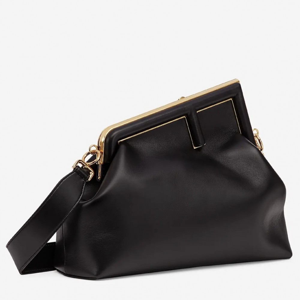 Fendi Medium First Bag In Black Nappa Leather FBS24220