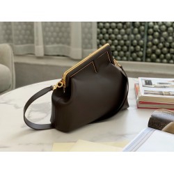 Fendi Medium First Bag In Chocolate Nappa Leather FBS24223