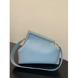 Fendi Medium First Bag In Light Blue Nappa Leather FBS24225