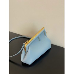 Fendi Medium First Bag In Light Blue Nappa Leather FBS24225