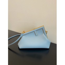 Fendi Medium First Bag In Light Blue Nappa Leather FBS24225