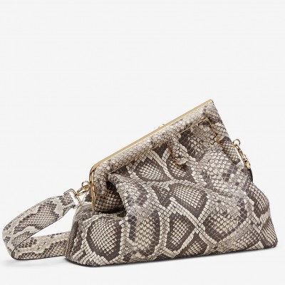 Fendi Medium First Bag In Natural Python Leather FBS24226