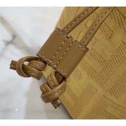 Fendi Mon Tresor Mini Bucket Bag In Beige Raffia FBS24245