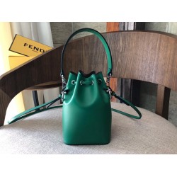 Fendi Mon Tresor Mini Bucket Bag In Green Calfskin FBS24250