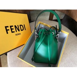 Fendi Mon Tresor Mini Bucket Bag In Green Calfskin FBS24250