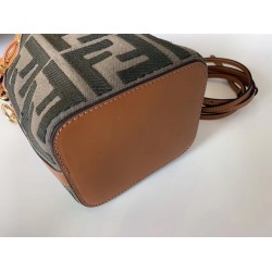 Fendi Mon Tresor Mini Bucket Bag In Green Denim FBS24249