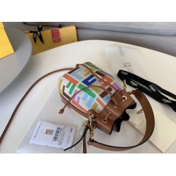 Fendi Mon Tresor Mini Bucket Bag In Multicolour Canvas FBS24251