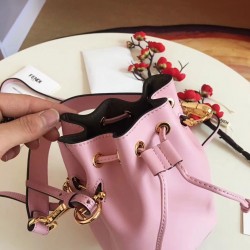 Fendi Mon Tresor Mini Bucket Bag In Pink Calfskin FBS24252