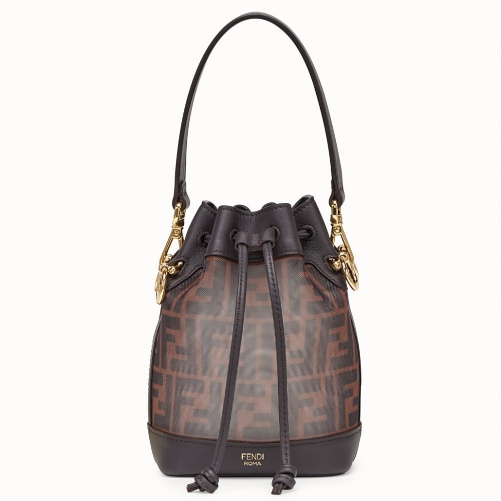 Fendi Mon Tresor Mini Bucket Bag In Tech Mesh FBS24253