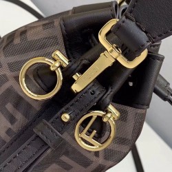 Fendi Mon Tresor Mini Bucket Bag In Tech Mesh FBS24253